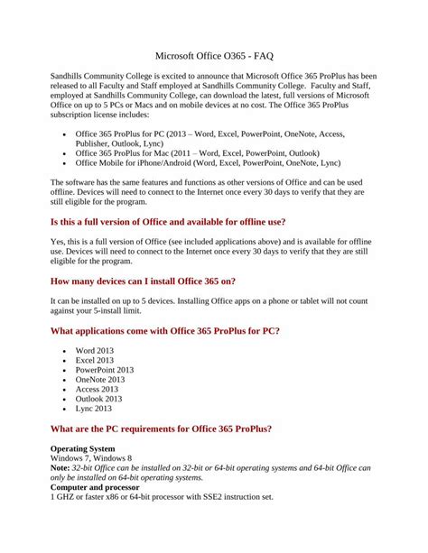 FAQ for O365 E.
